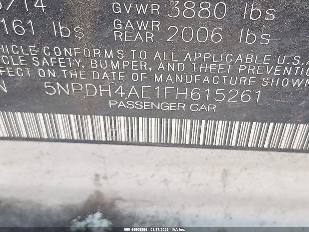 5NPDH4AE1FH615261 2015 HYUNDAI ELANTRA photo no. 9