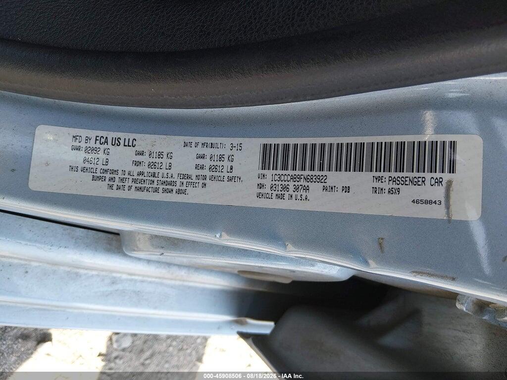 1C3CCCAB9FN683922 2015 CHRYSLER 200 photo no. 9