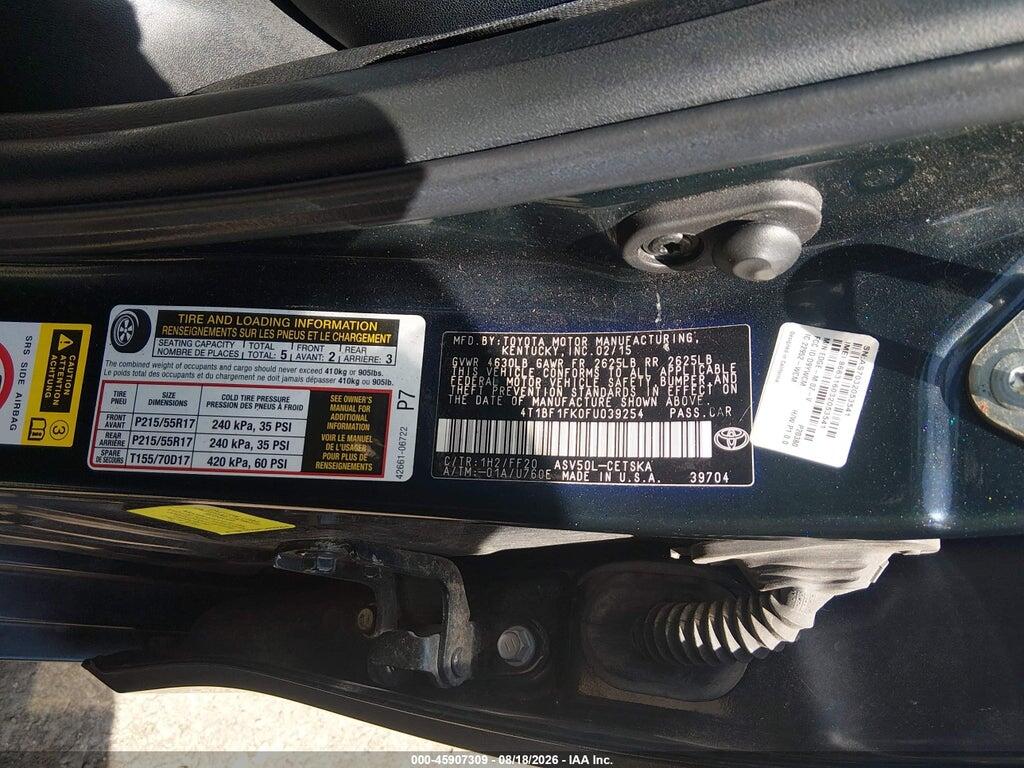 4T1BF1FK0FU039254 2015 TOYOTA CAMRY photo no. 9