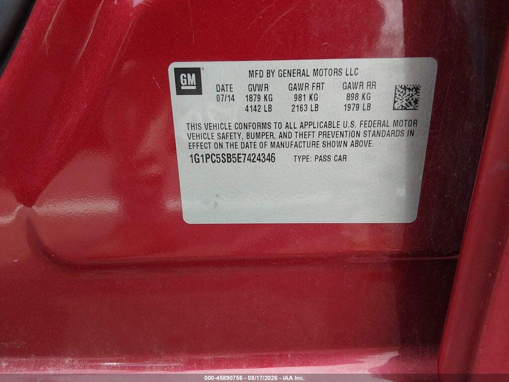 1G1PC5SB5E7424346 2014 CHEVROLET CRUZE photo no. 9