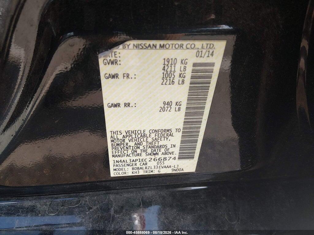 1N4AL3AP1EC266874 2014 NISSAN ALTIMA photo no. 9
