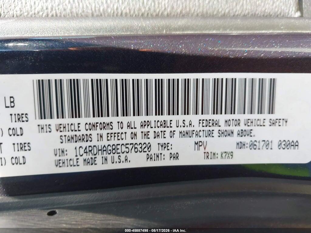1C4RDHAG8EC576320 2014 DODGE DURANGO photo no. 9
