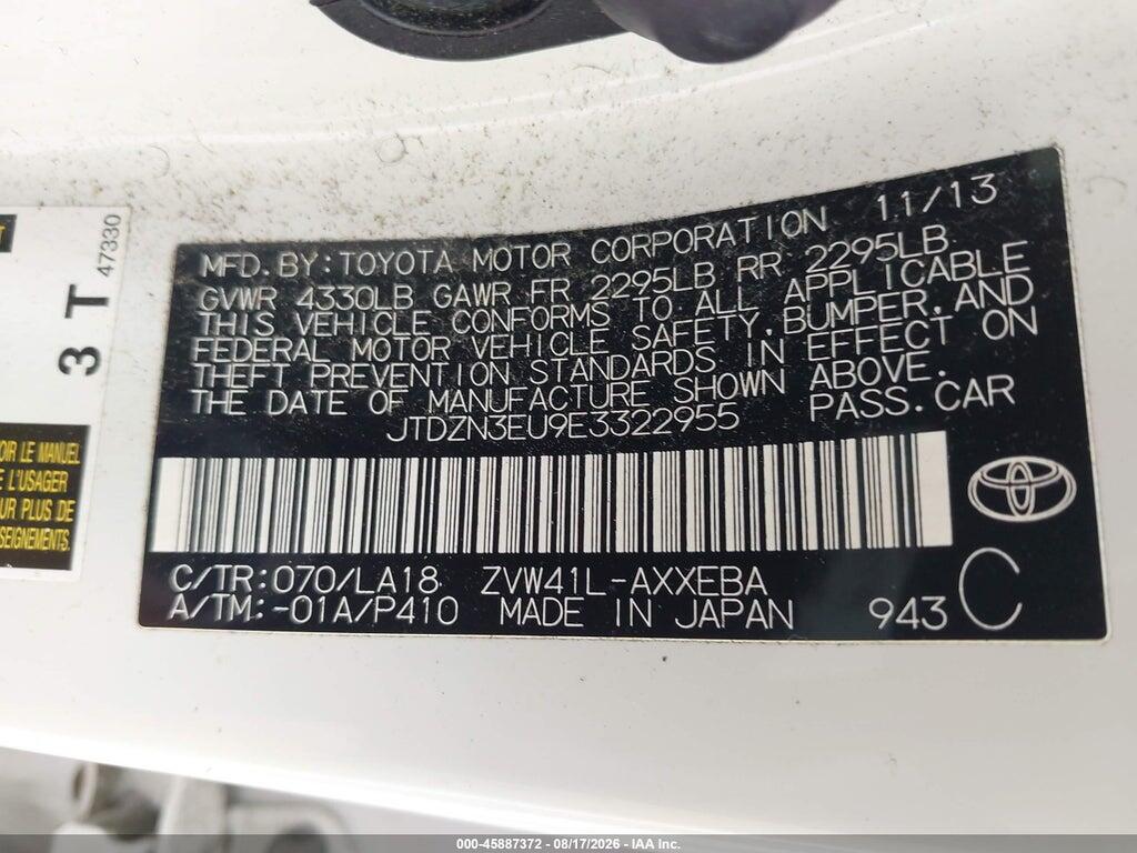 JTDZN3EU9E3322955 2014 TOYOTA PRIUS V photo no. 9