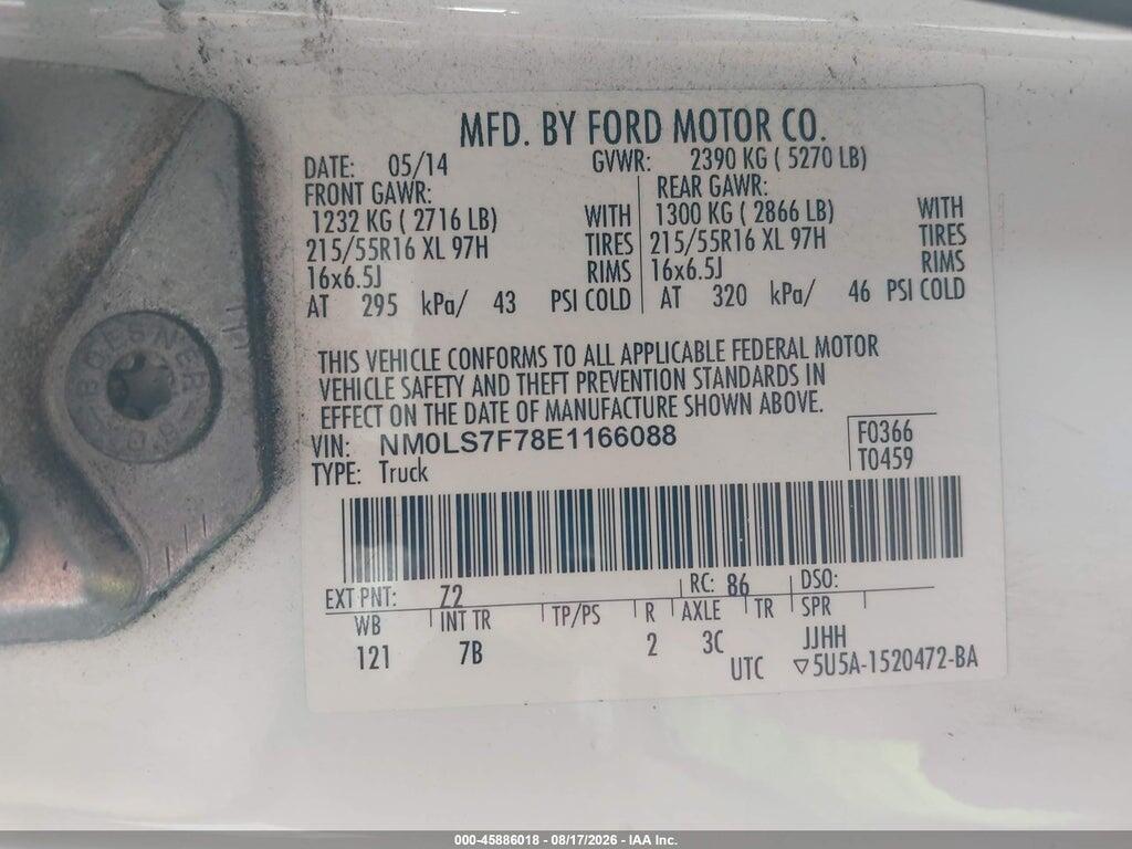 NM0LS7F78E1166088 2014 FORD TRANSIT CONNECT photo no. 9