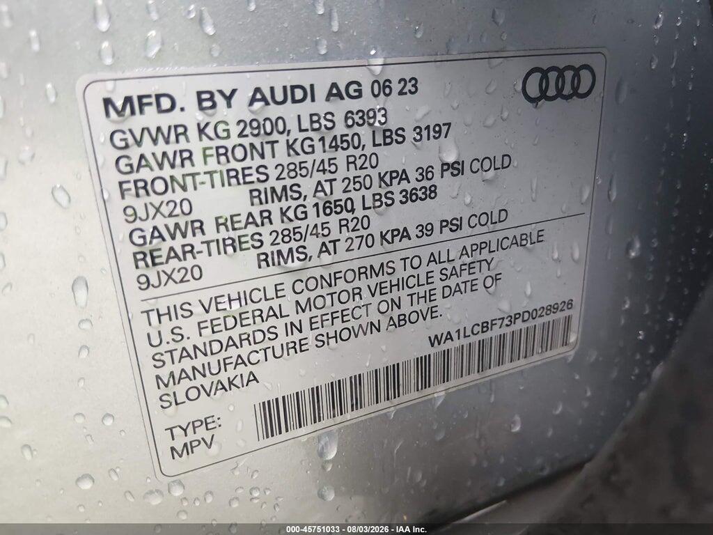 WA1LCBF73PD028926 2023 AUDI Q7 photo no. 9