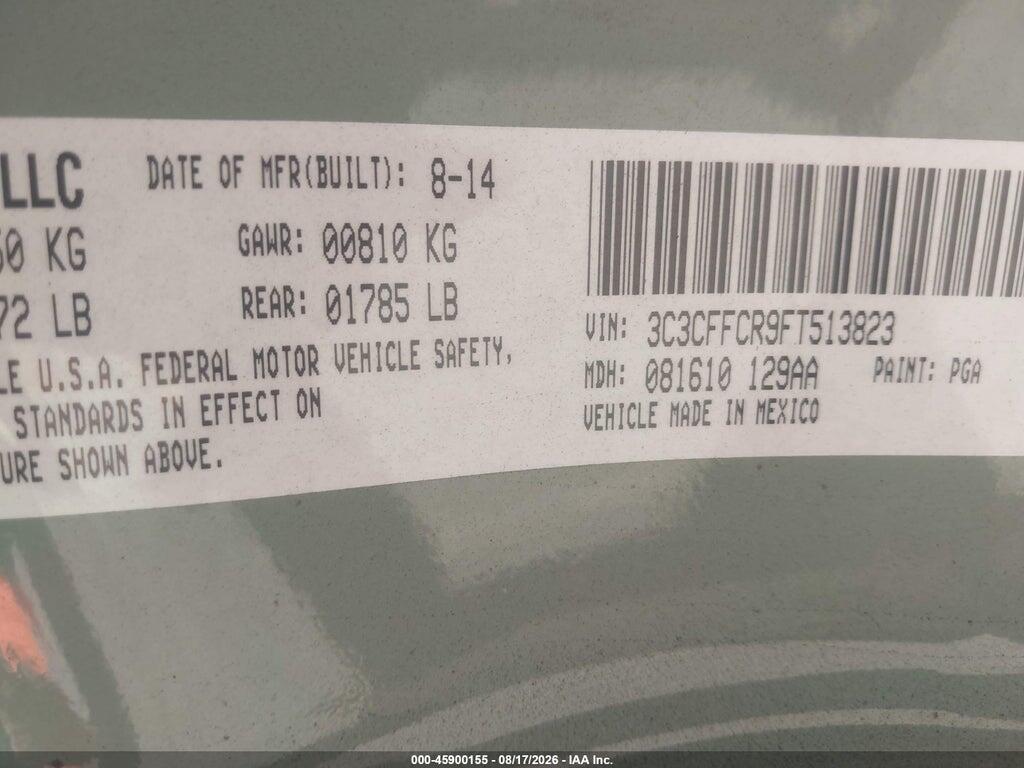 3C3CFFCR9FT513823 2015 FIAT 500 photo no. 9