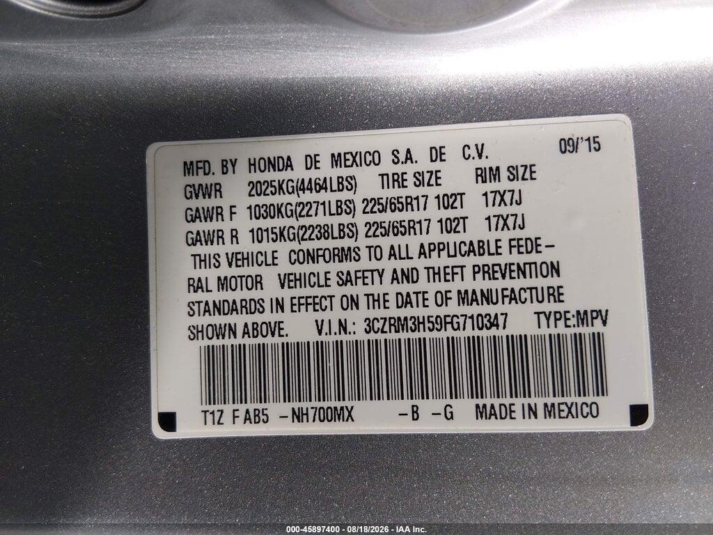 3CZRM3H59FG710347 2015 HONDA CR-V photo no. 9