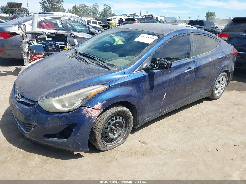 5NPDH4AE8GH698480 2016 HYUNDAI ELANTRA photo no. 2
