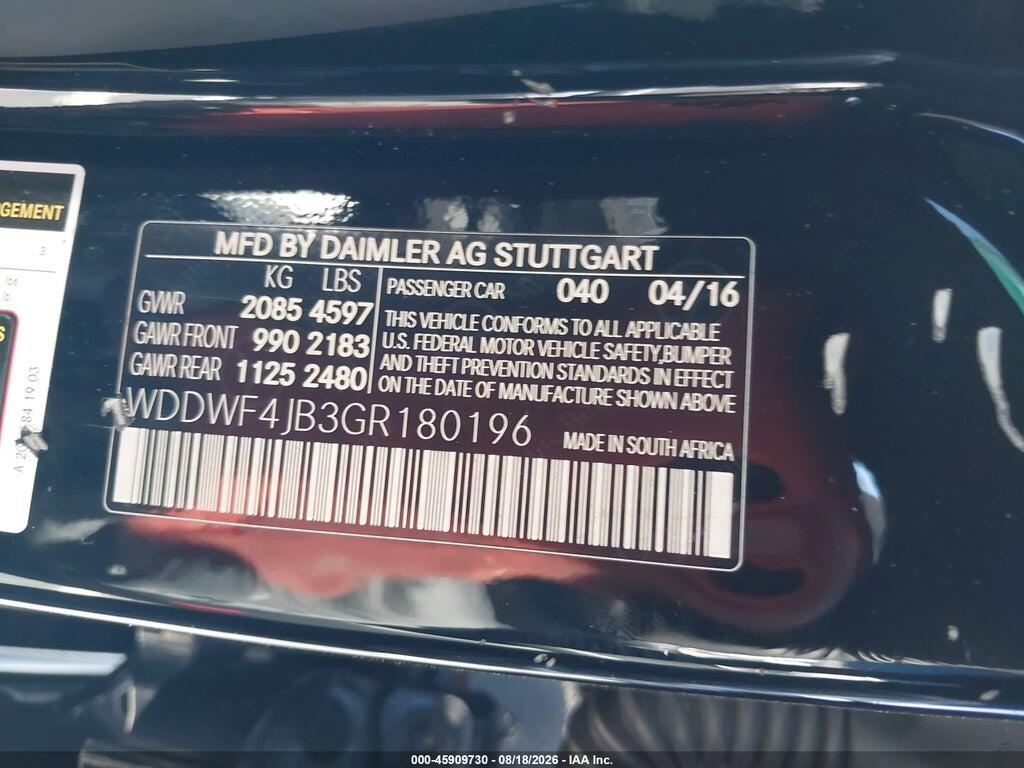 WDDWF4JB3GR180196 2016 MERCEDES-BENZ C 300 photo no. 9