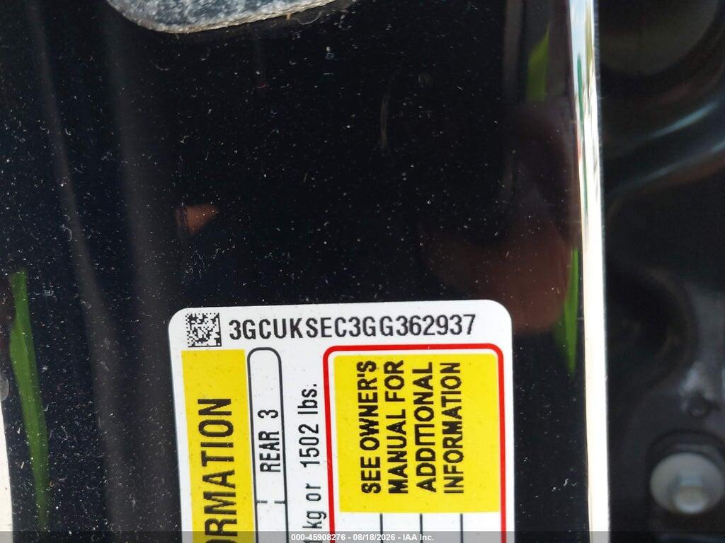 3GCUKSEC3GG362937 2016 CHEVROLET SILVERADO 1500 photo no. 9