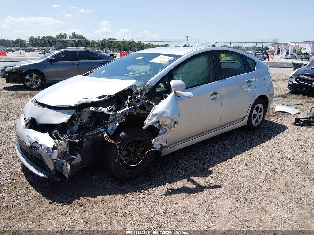 JTDKN3DU2E0375758 2014 TOYOTA PRIUS photo no. 2