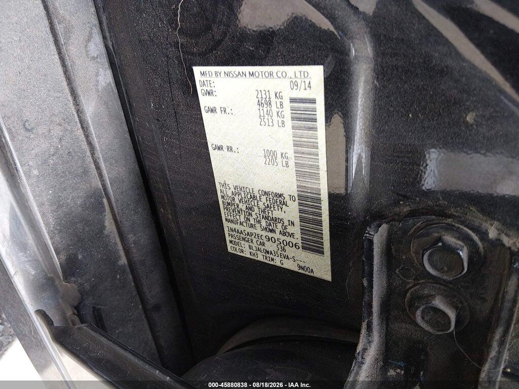1N4AA5AP2EC905006 2014 NISSAN MAXIMA photo no. 9