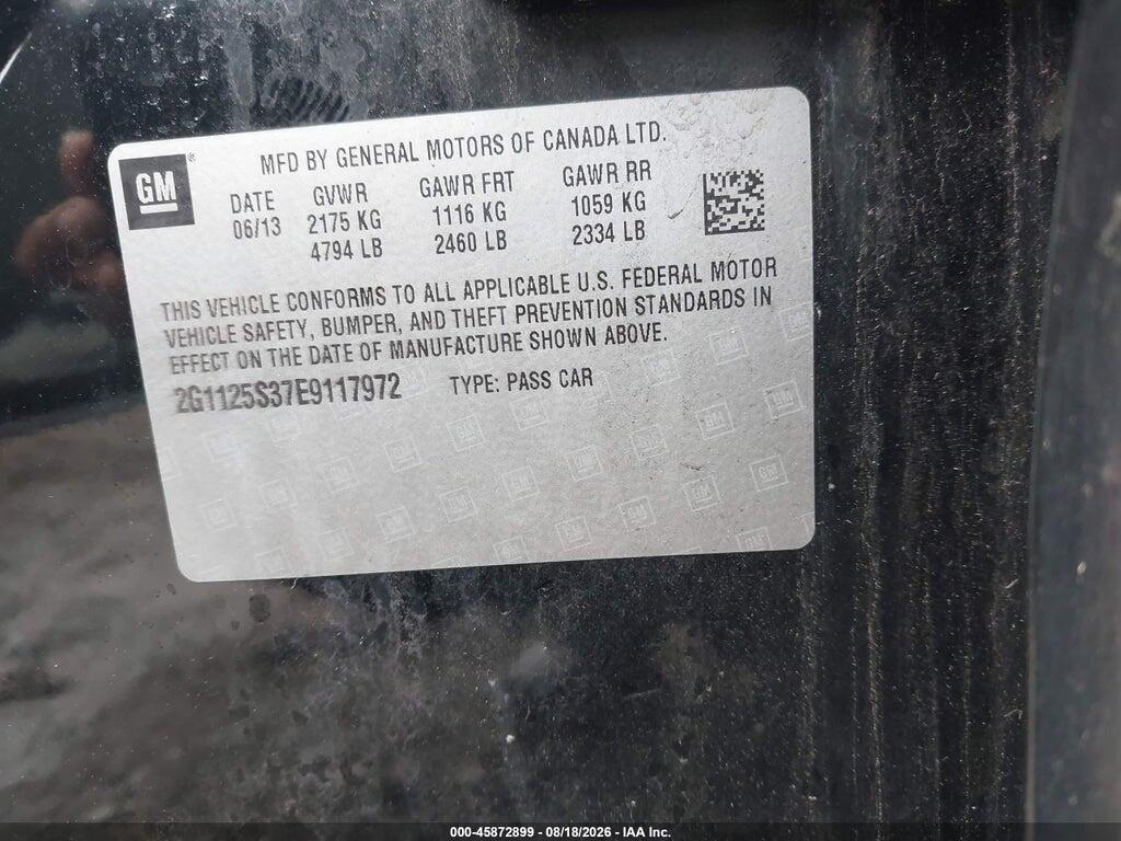 2G1125S37E9117972 2014 CHEVROLET IMPALA photo no. 9