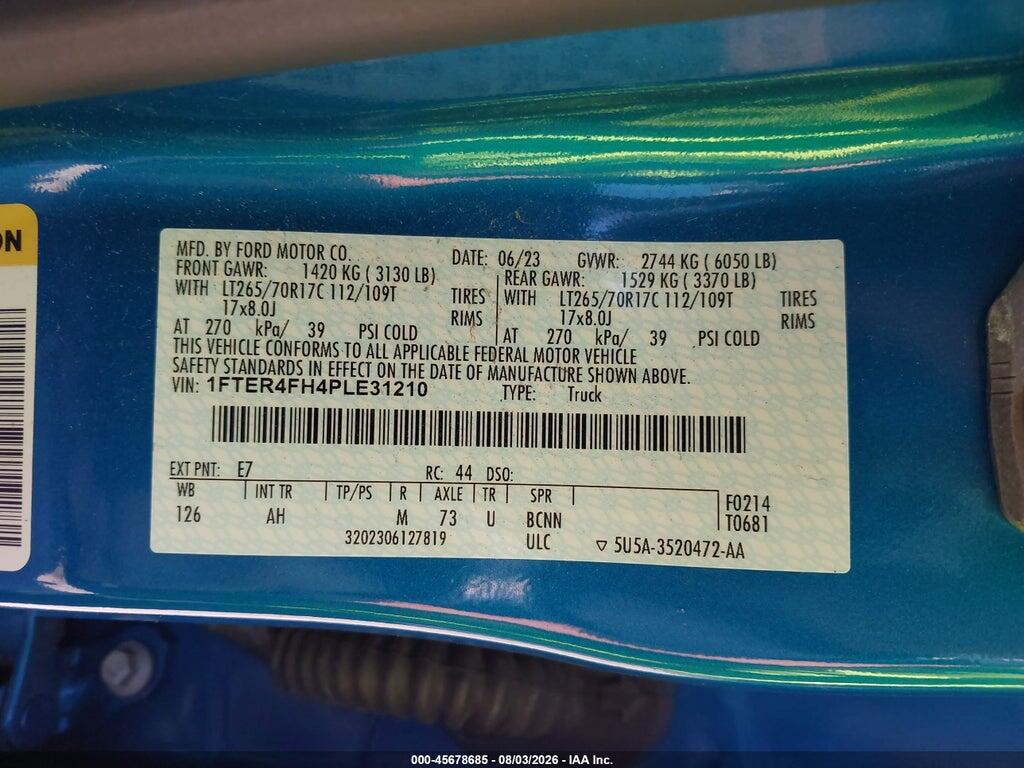 1FTER4FH4PLE31210 2023 FORD RANGER photo no. 9
