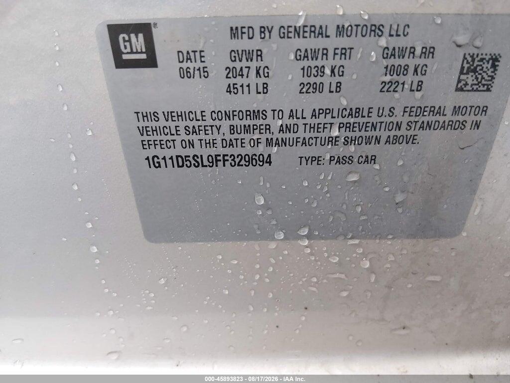 1G11D5SL9FF329694 2015 CHEVROLET MALIBU photo no. 9
