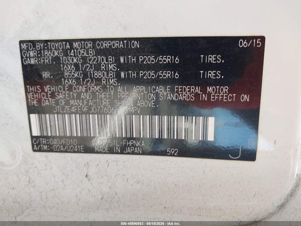 JTLZE4FE9FJ077606 2015 SCION XB photo no. 9