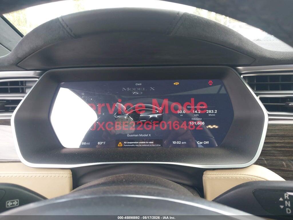 5YJXCBE22GF016482 2016 TESLA MODEL X photo no. 7