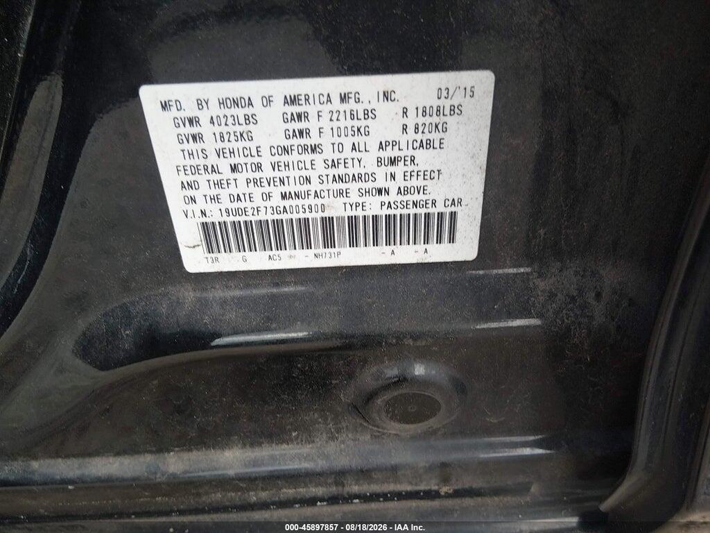 19UDE2F73GA005900 2016 ACURA ILX photo no. 9