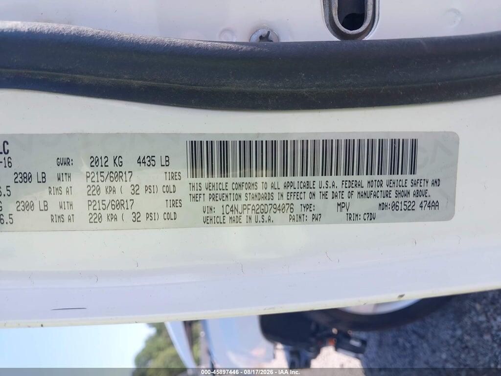 1C4NJPFA2GD794076 2016 JEEP PATRIOT photo no. 9