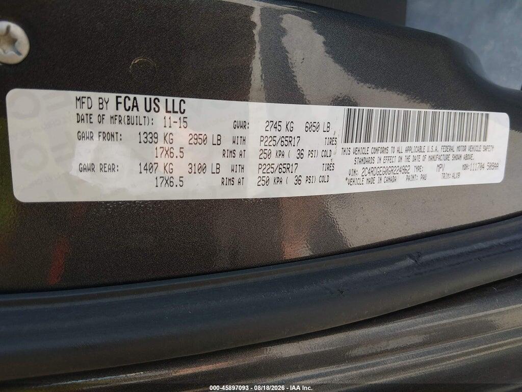 2C4RDGEG0GR224962 2016 DODGE GRAND CARAVAN photo no. 9