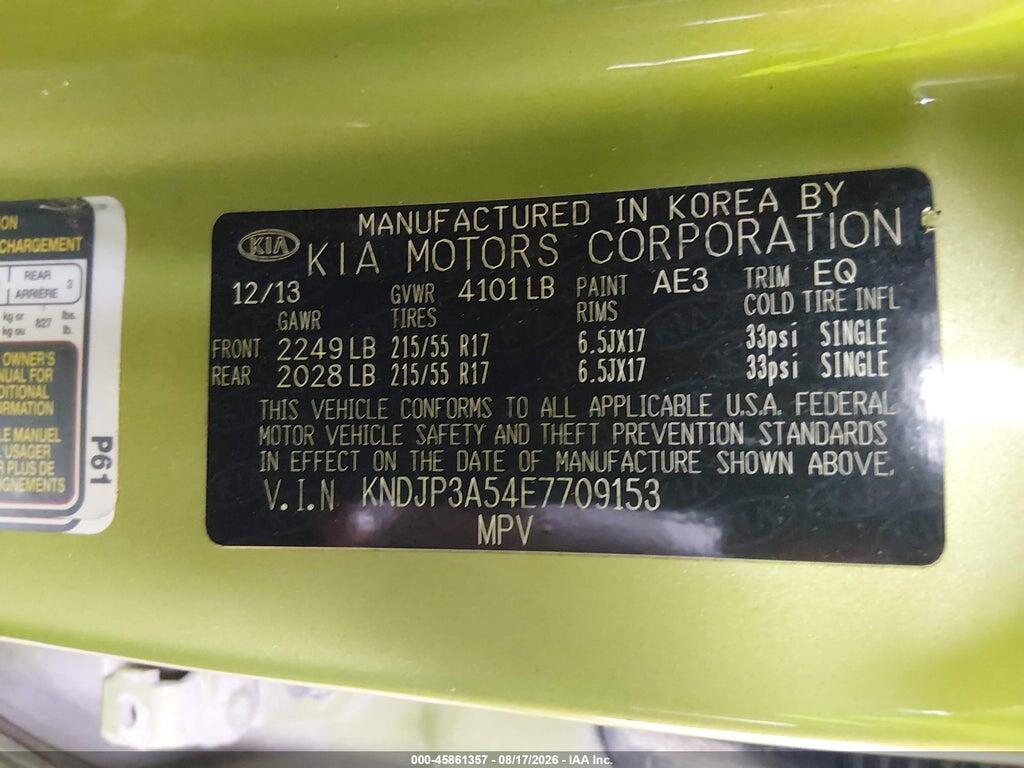 KNDJP3A54E7709153 2014 KIA SOUL photo no. 9