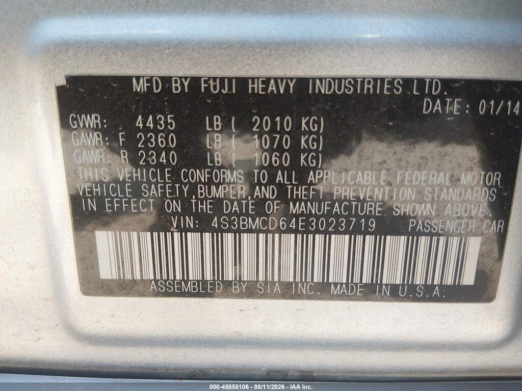 4S3BMCD64E3023719 2014 SUBARU LEGACY photo no. 9