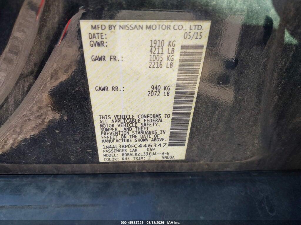 1N4AL3AP0FC446347 2015 NISSAN ALTIMA photo no. 9