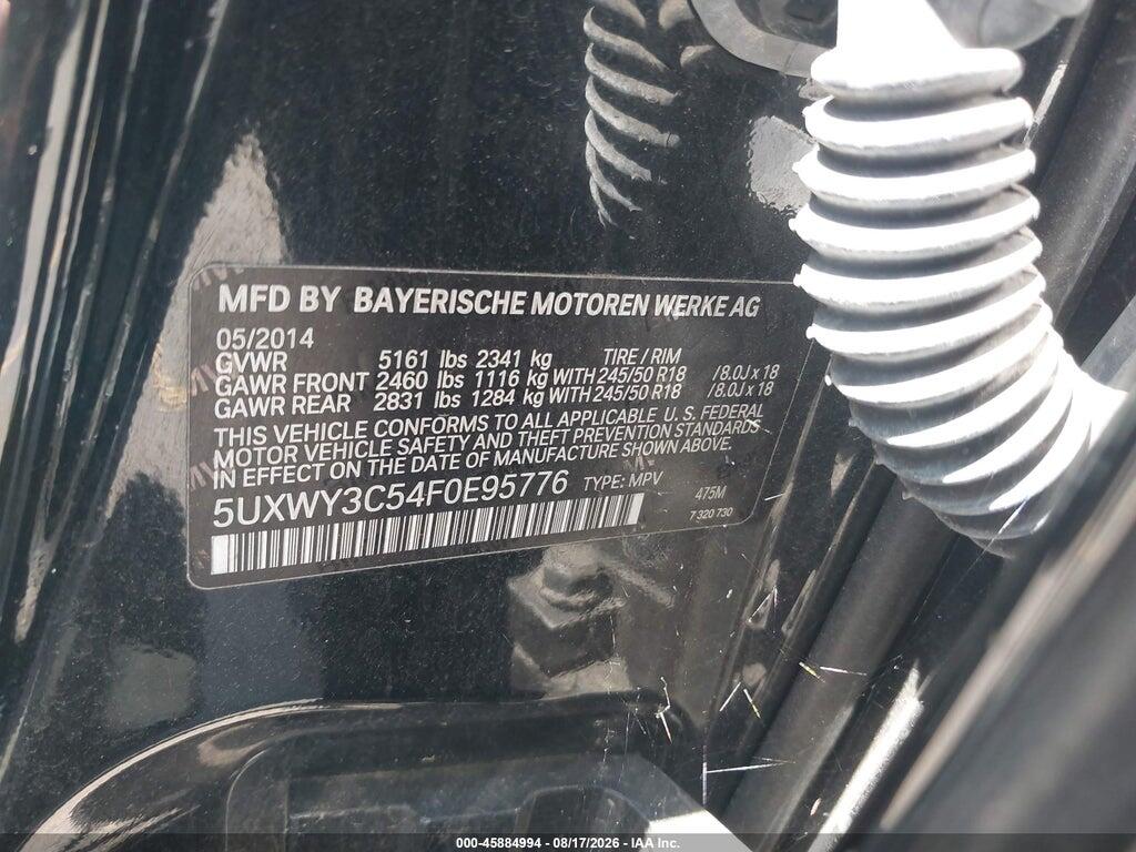 5UXWY3C54F0E95776 2015 BMW X3 photo no. 9