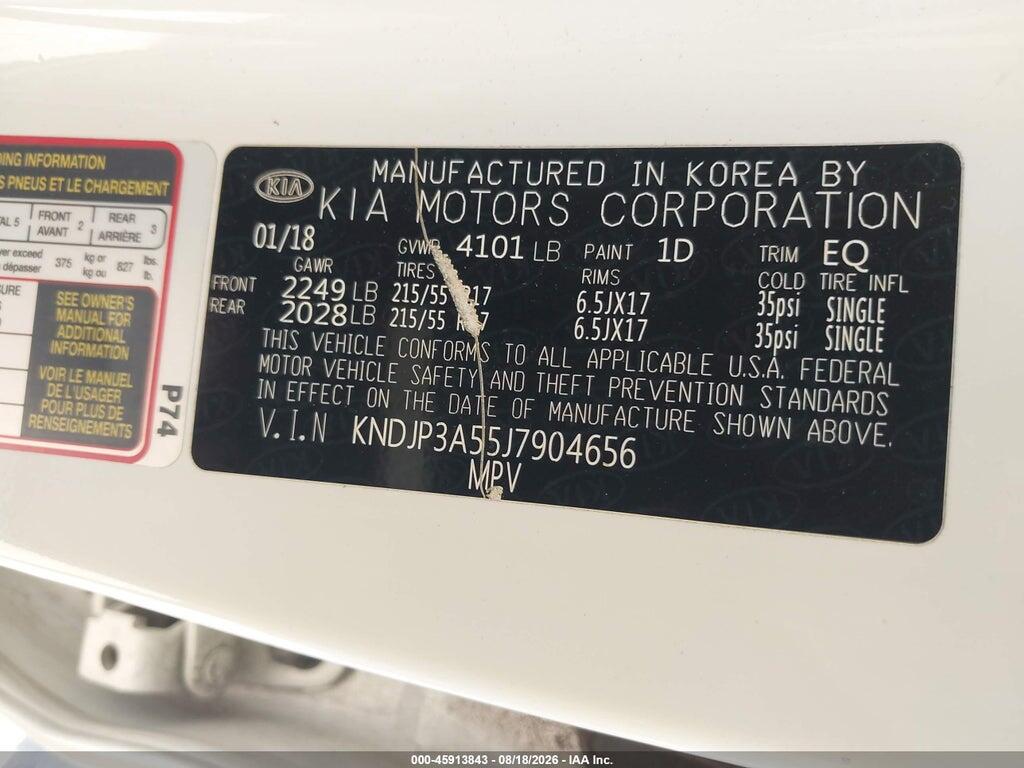KNDJP3A55J7904656 2018 KIA SOUL photo no. 9