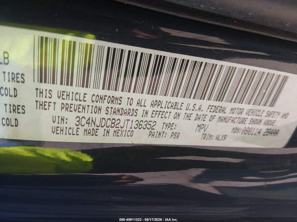 3C4NJDCB2JT136352 2018 JEEP COMPASS photo no. 9