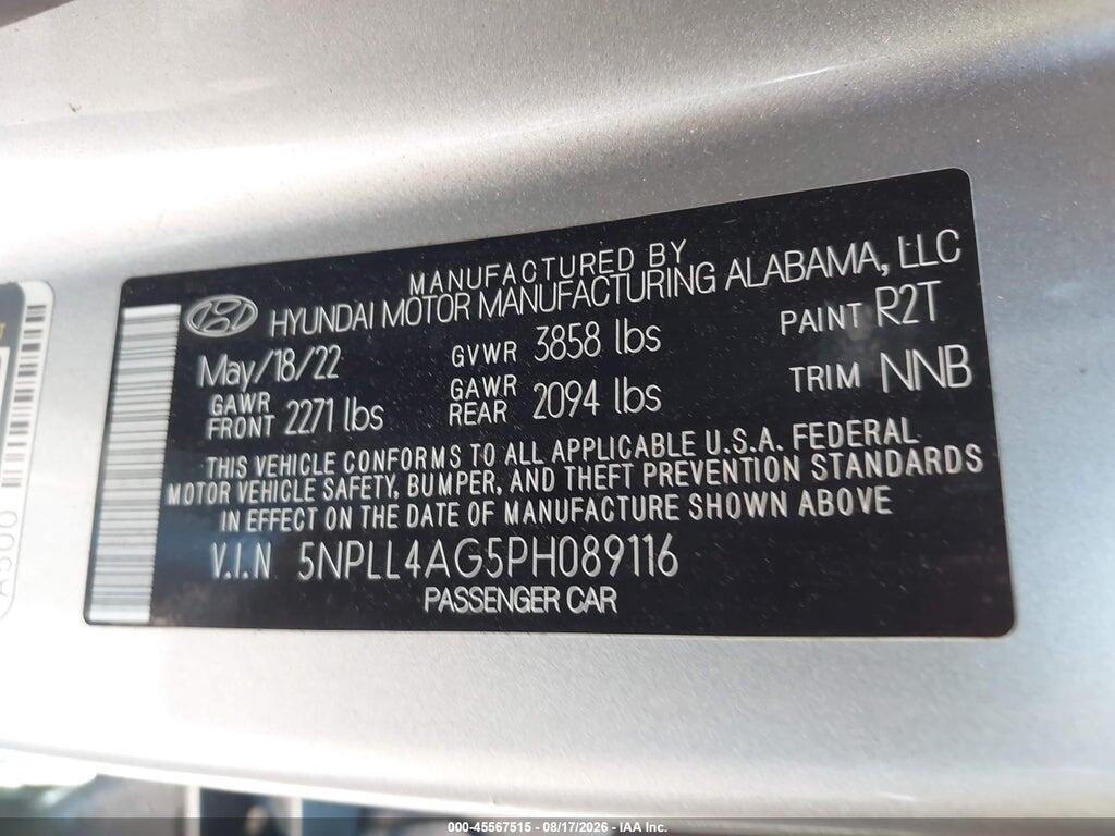 5NPLL4AG5PH089116 2023 HYUNDAI ELANTRA photo no. 9
