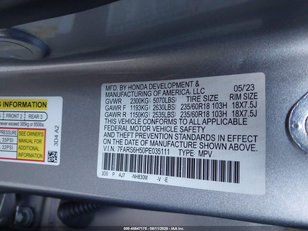 7FARS6H50PE035111 2023 HONDA CR-V HYBRID photo no. 9