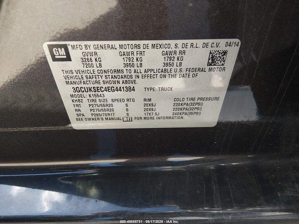 3GCUKSEC4EG441384 2014 CHEVROLET SILVERADO 1500 photo no. 9