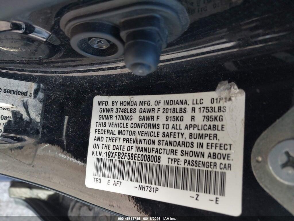 19XFB2F58EE008008 2014 HONDA CIVIC photo no. 9