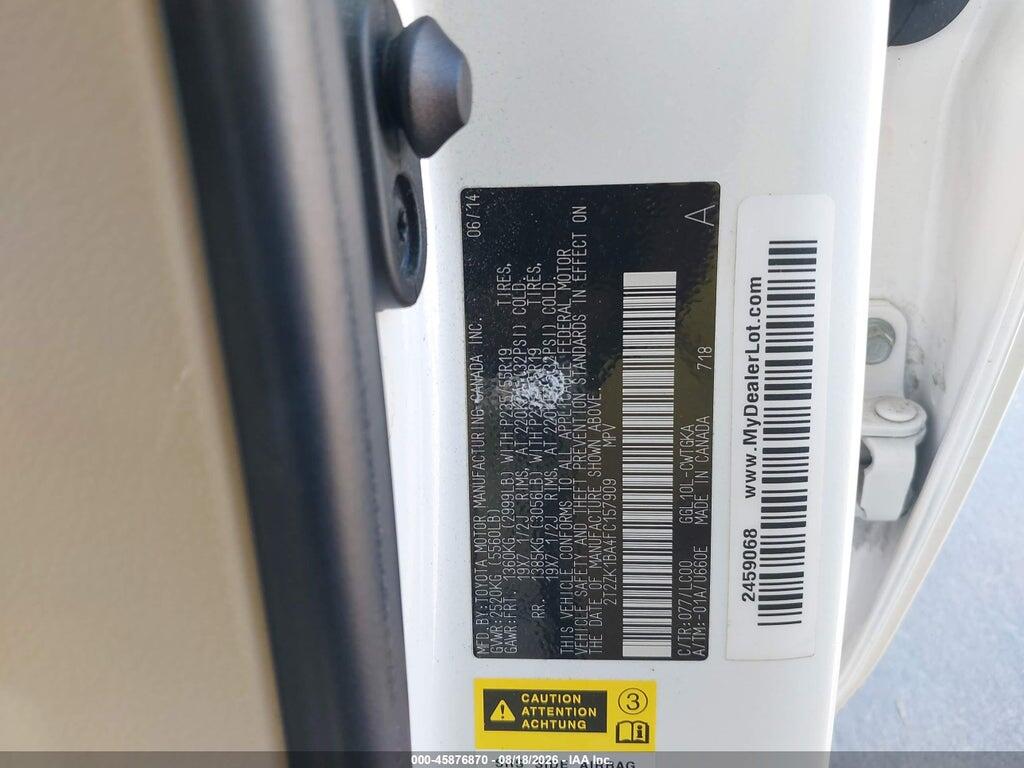 2T2ZK1BA4FC157909 2015 LEXUS RX 350 photo no. 9
