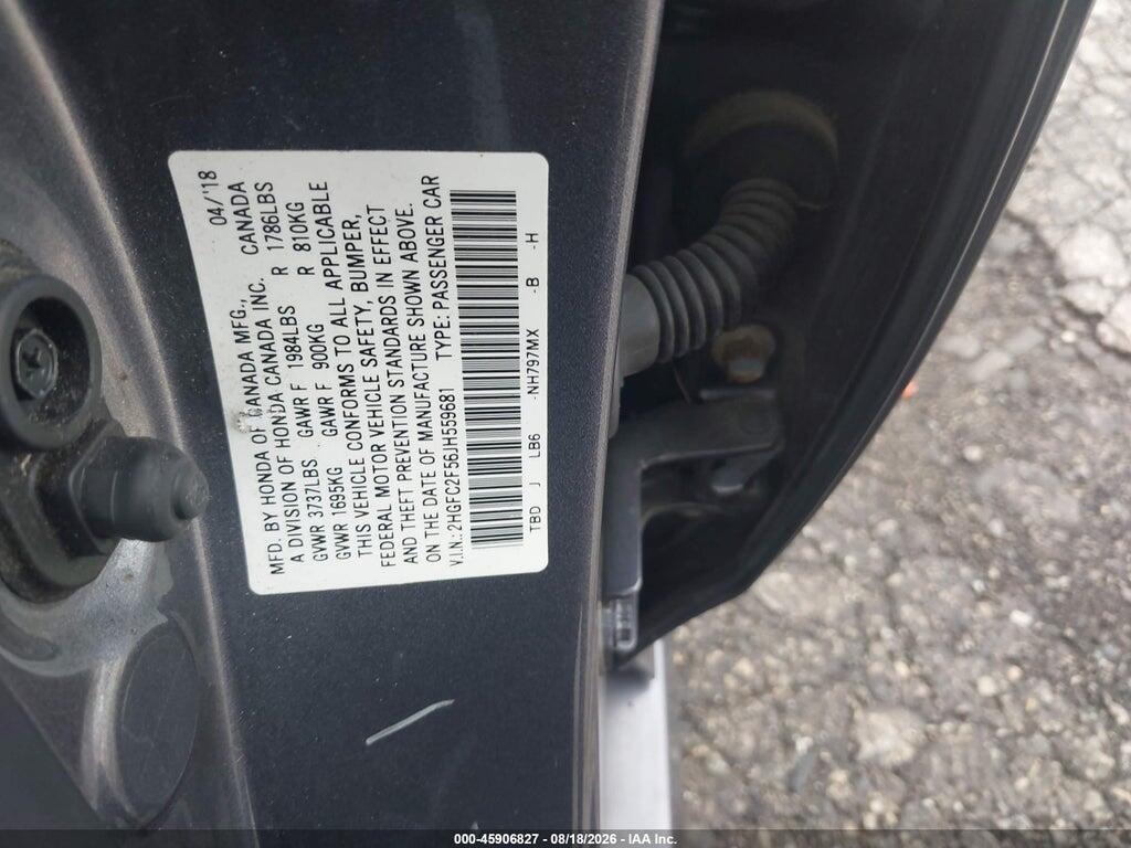 2HGFC2F56JH559681 2018 HONDA CIVIC photo no. 9