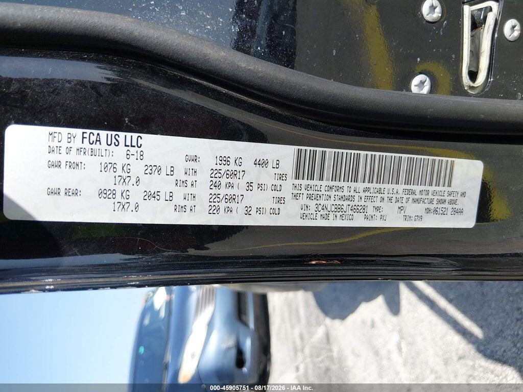 3C4NJCBB6JT466281 2018 JEEP COMPASS photo no. 9
