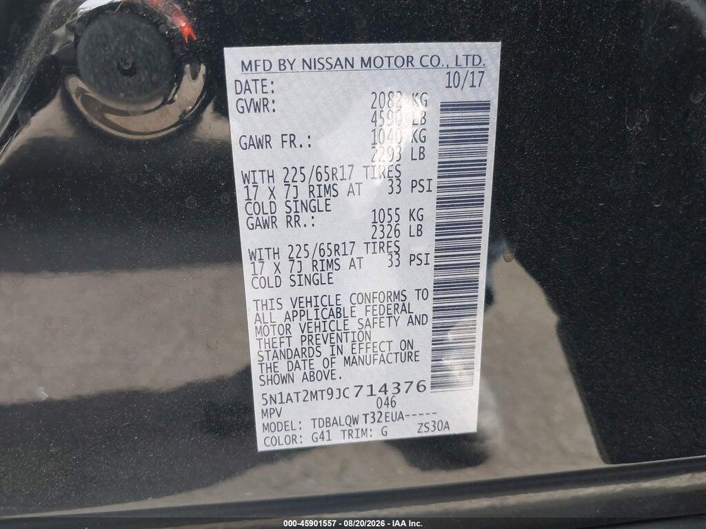 5N1AT2MT9JC714376 2018 NISSAN ROGUE photo no. 9
