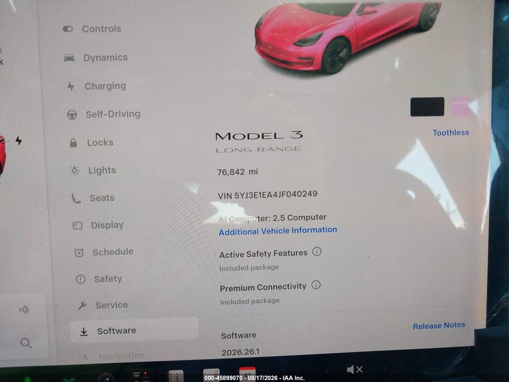 5YJ3E1EA4JF040249 2018 TESLA MODEL 3 photo no. 7