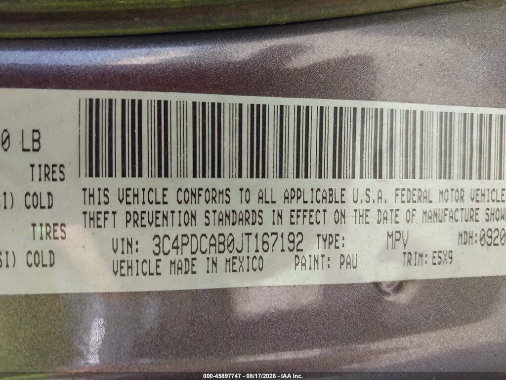 3C4PDCAB0JT167192 2018 DODGE JOURNEY photo no. 9