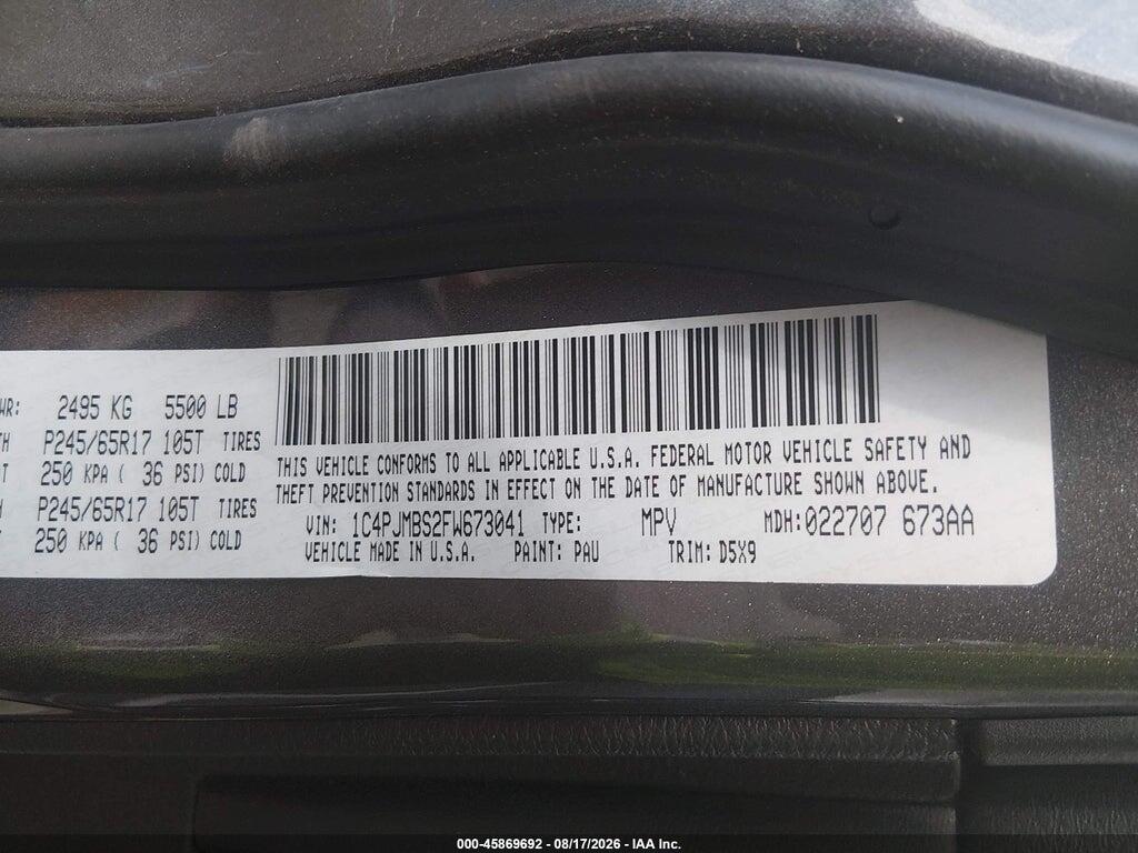 1C4PJMBS2FW673041 2015 JEEP CHEROKEE photo no. 9