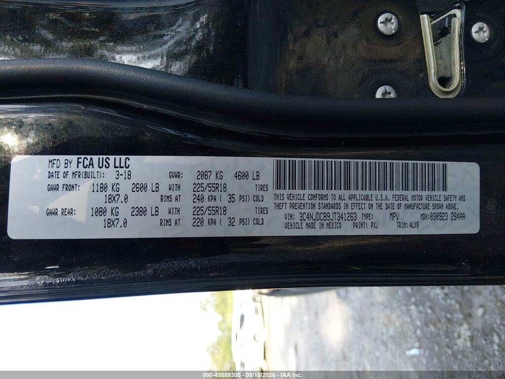 3C4NJDCB9JT341263 2018 JEEP COMPASS photo no. 9