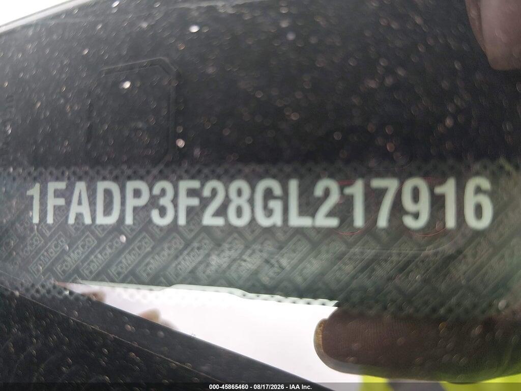 1FADP3F28GL217916 2016 FORD FOCUS photo no. 9