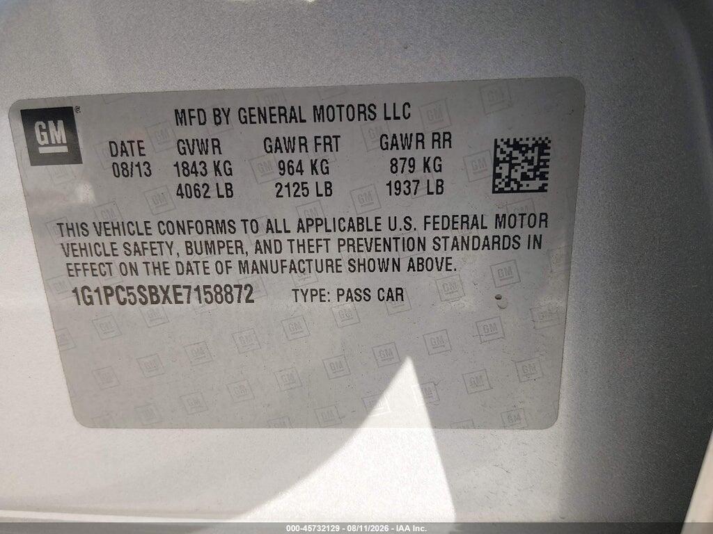 1G1PC5SBXE7158872 2014 CHEVROLET CRUZE photo no. 9