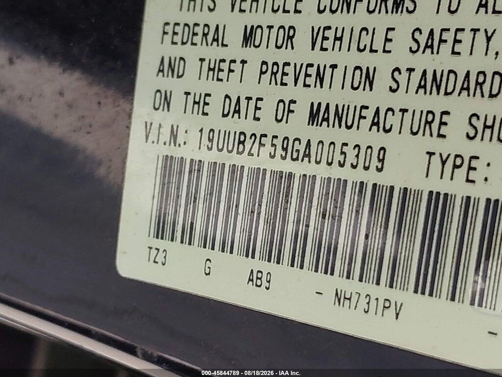 19UUB2F59GA005309 2016 ACURA TLX photo no. 9