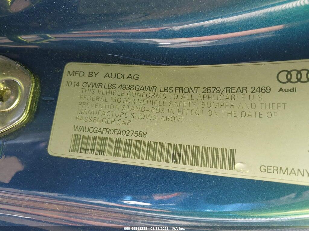 WAUCGAFR0FA027588 2015 AUDI S5 photo no. 9