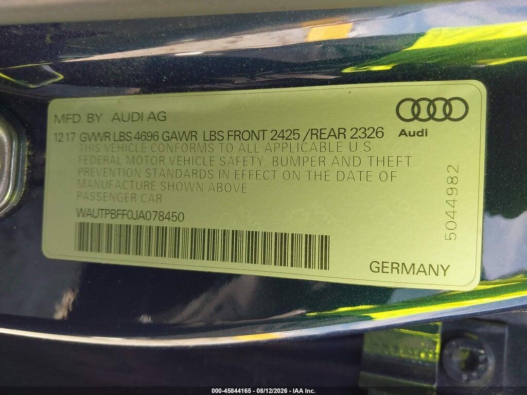 WAUTPBFF0JA078450 2018 AUDI A3 E-TRON photo no. 9