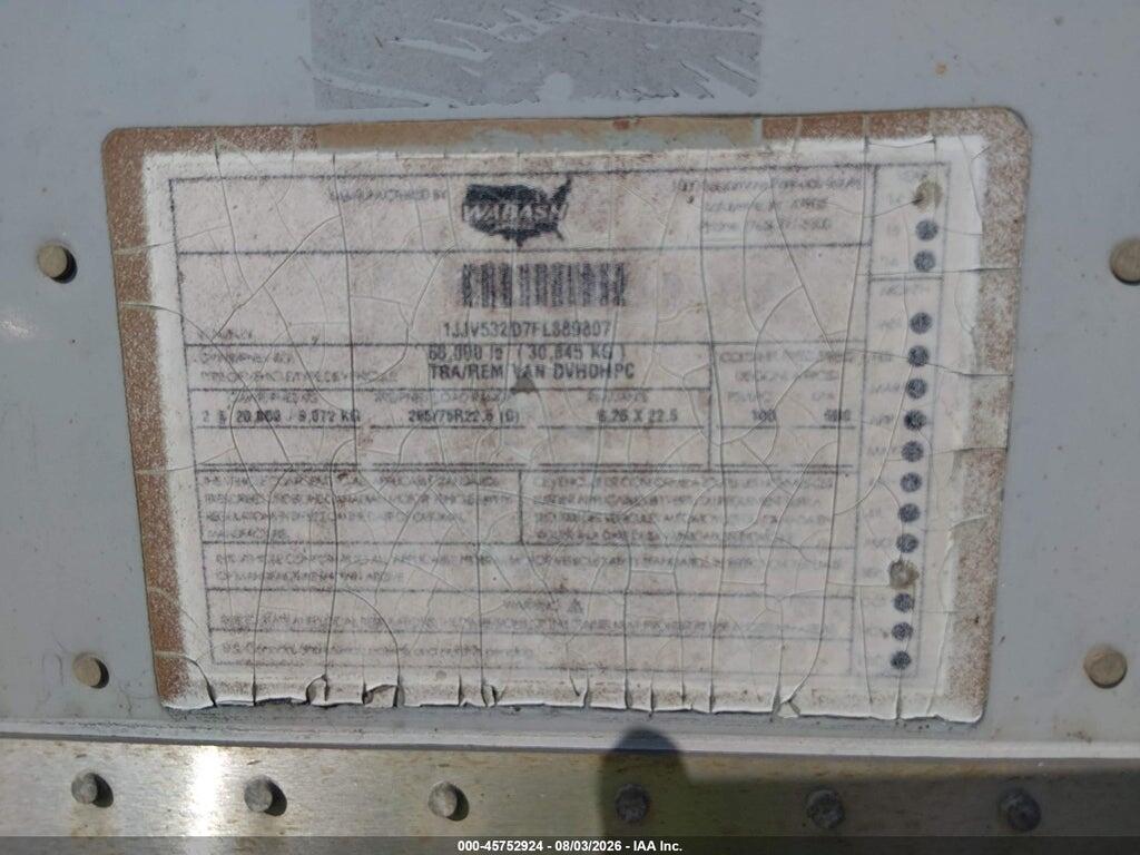 1JJV532D7FL889807 2015 WABASH NATIONAL CORP UNKNOWN photo no. 9