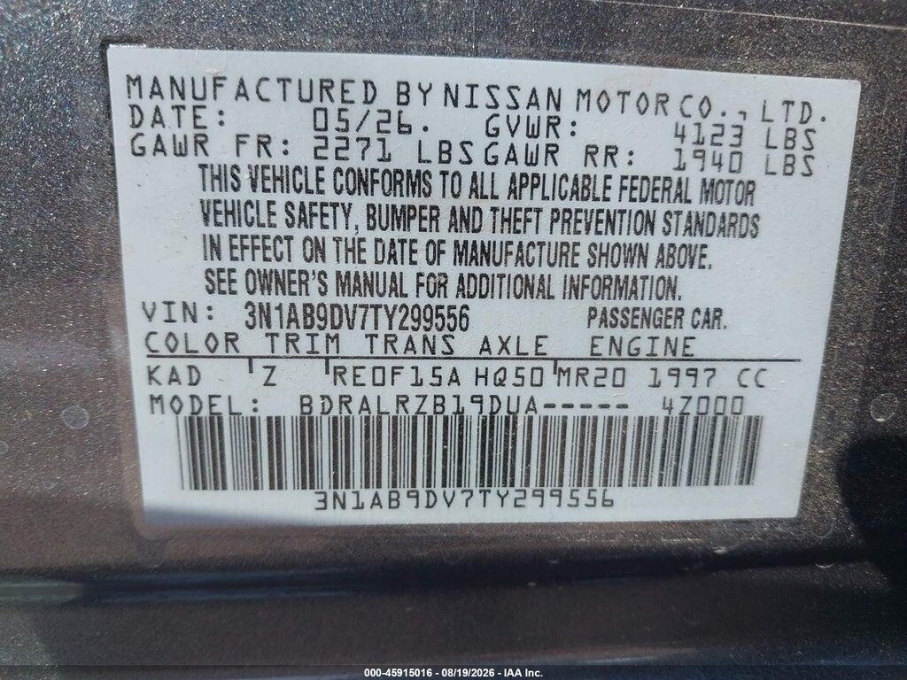3N1AB9DV7TY299556 2026 NISSAN SENTRA photo no. 9
