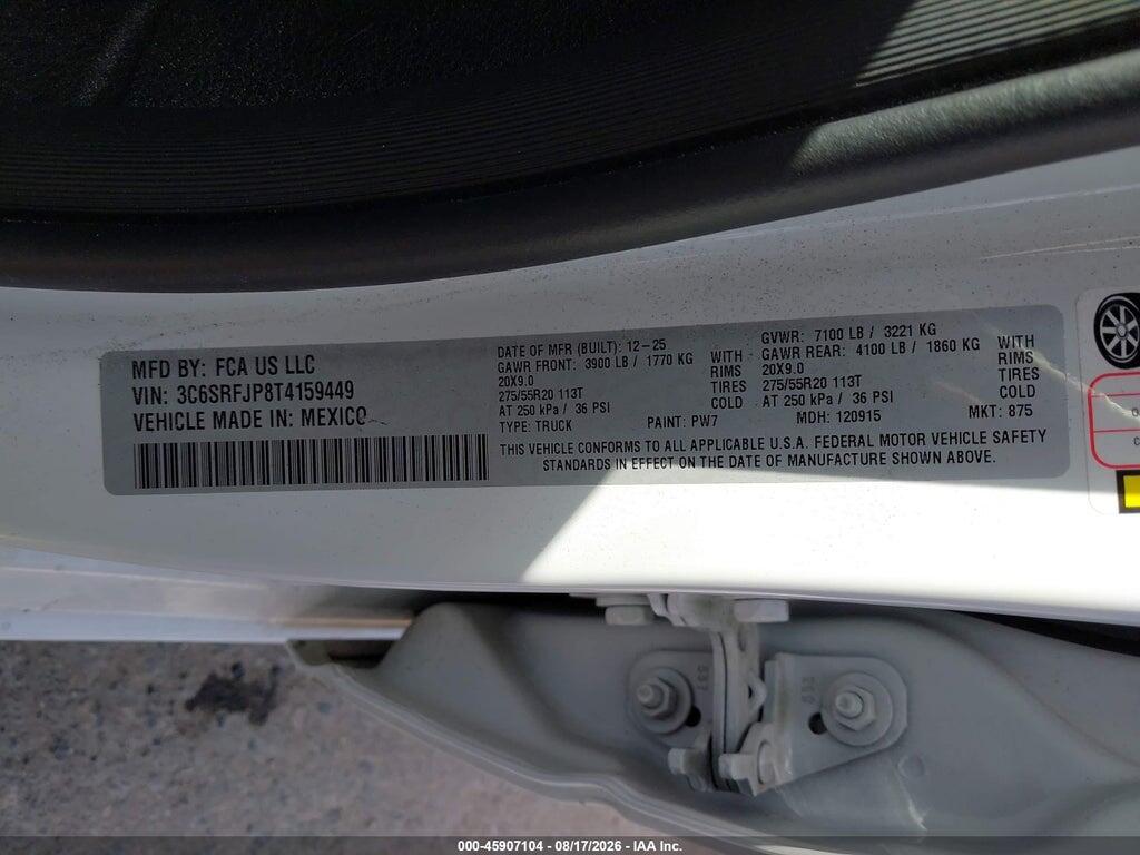 3C6SRFJP8T4159449 2026 RAM 1500 photo no. 9